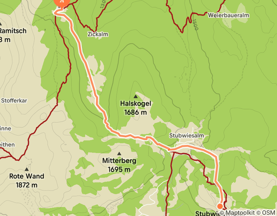 Karte der Tour