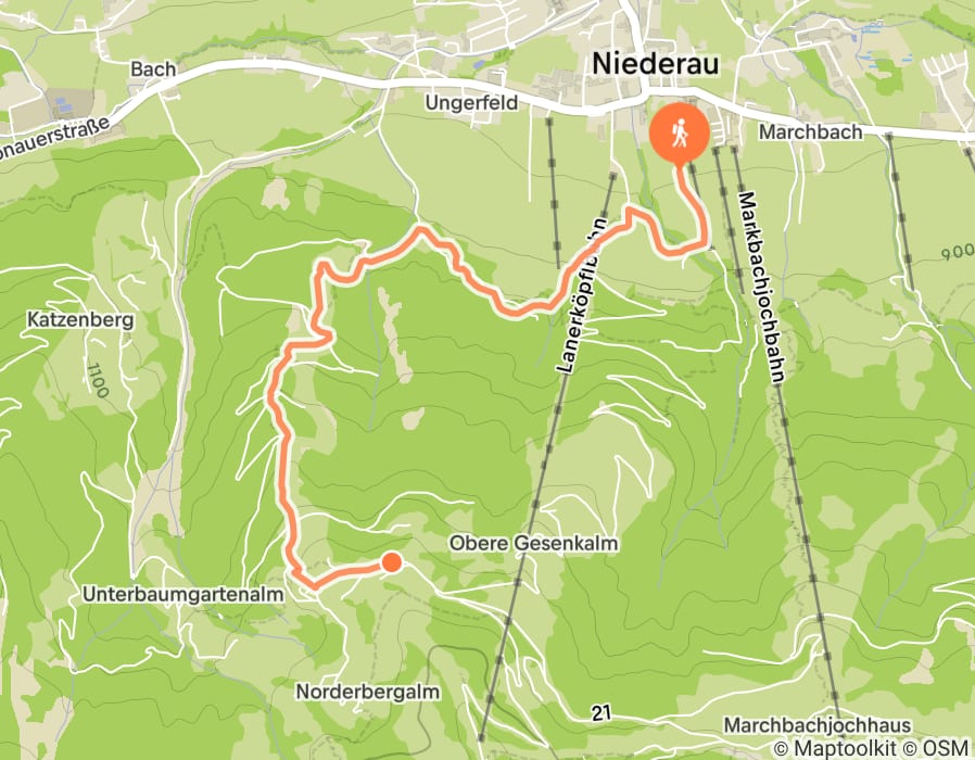 Karte der Tour