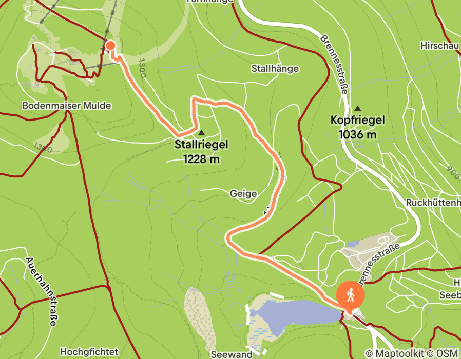 Karte der Tour