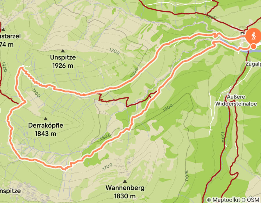 Karte der Tour