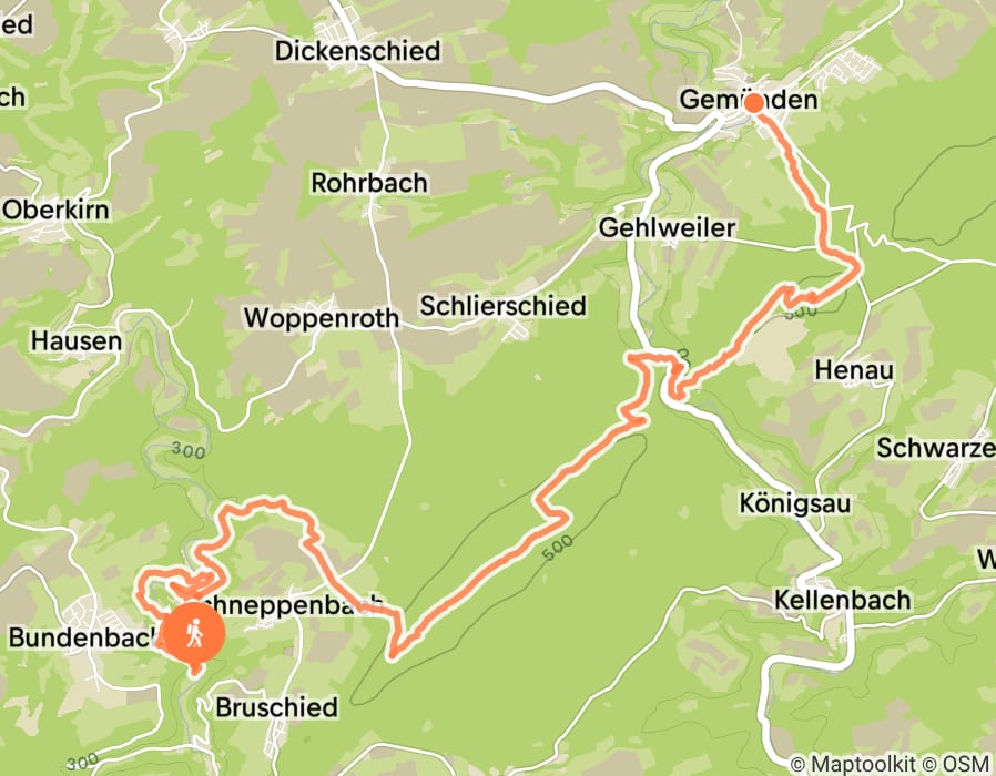 Karte der Tour