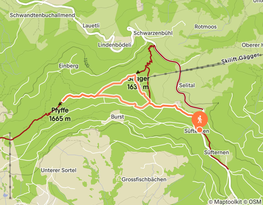 Karte der Tour