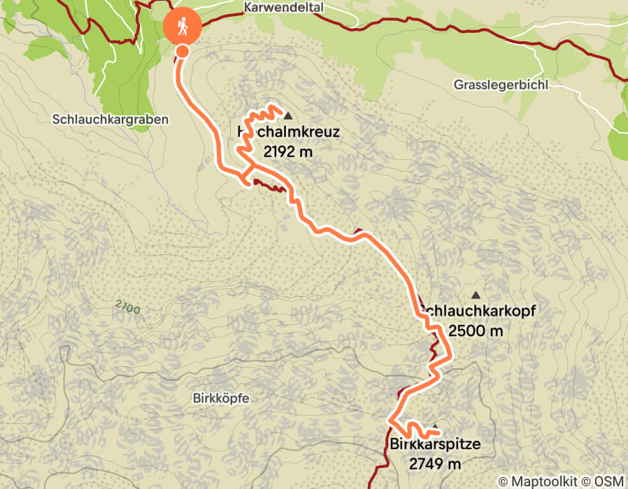 Karte der Tour