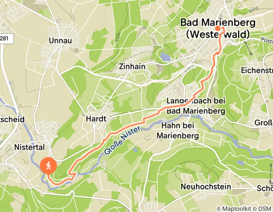 Karte der Tour