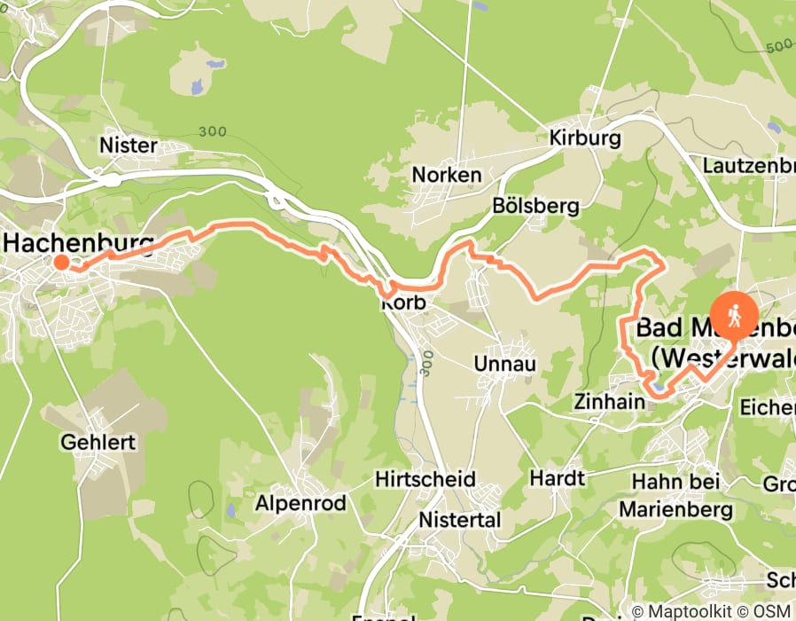 Karte der Tour