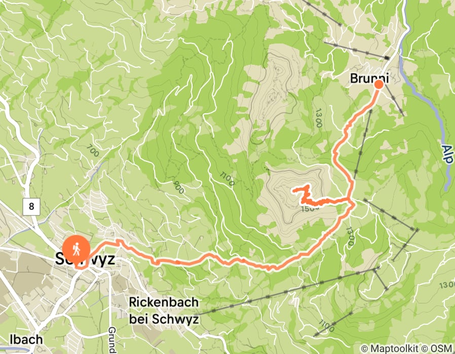 Karte der Tour