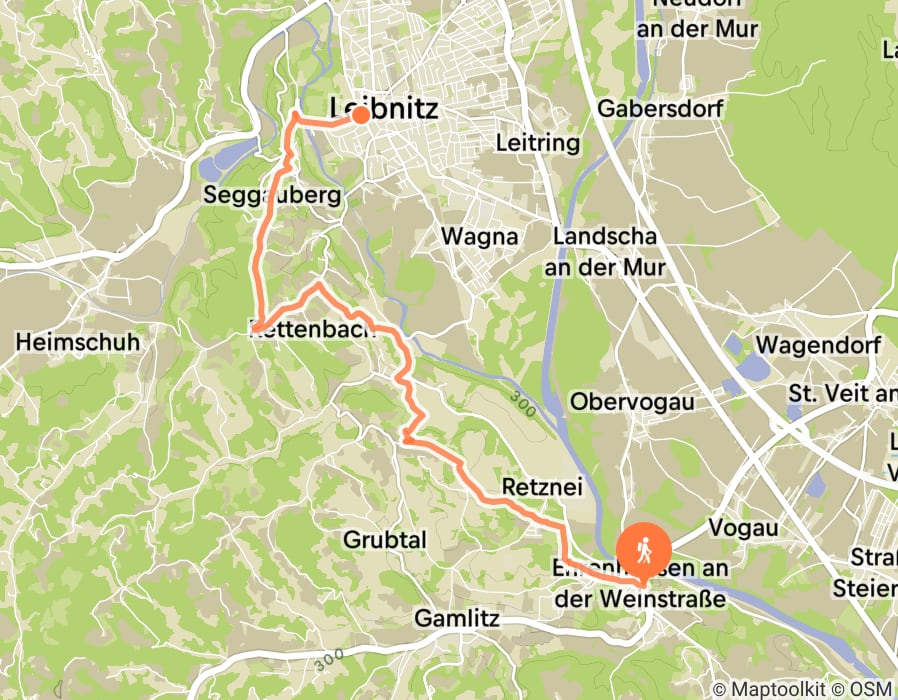 Karte der Tour