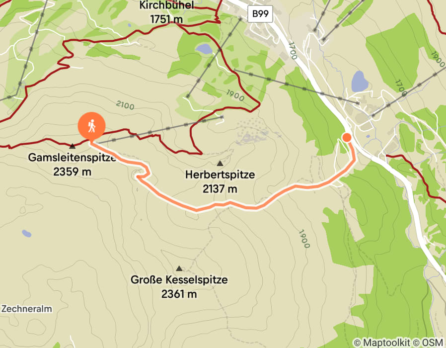 Karte der Tour
