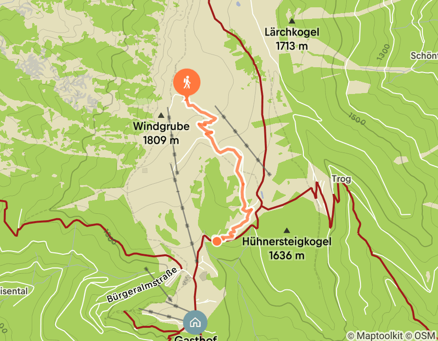 Karte der Tour