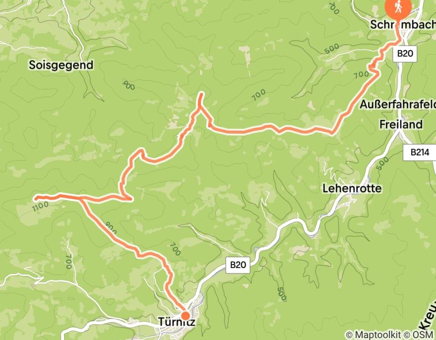 Karte der Tour