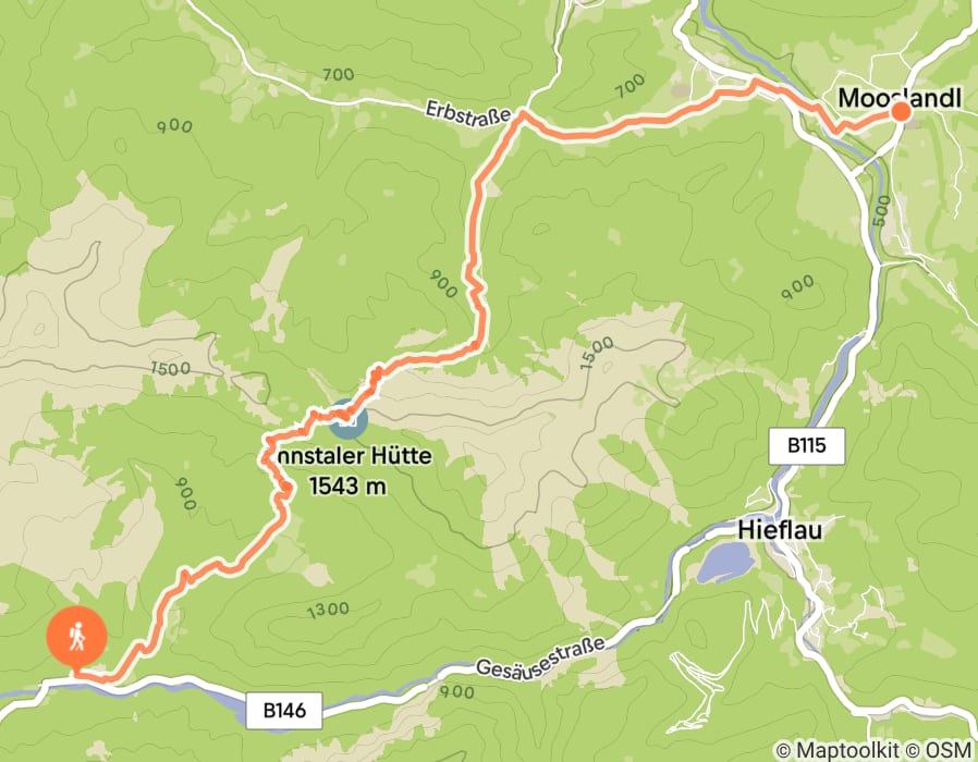 Karte der Tour