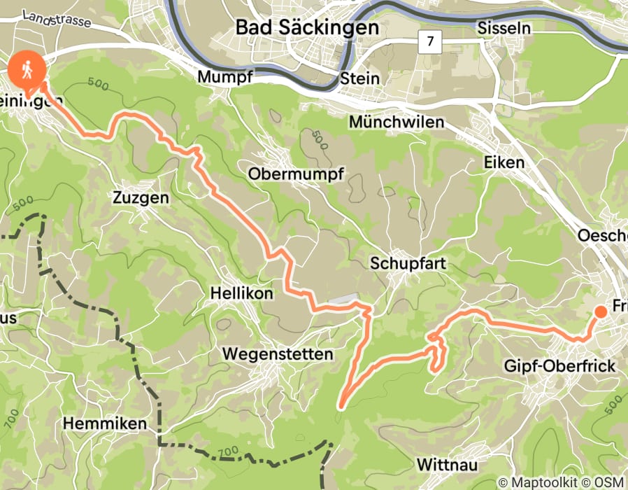Karte der Tour