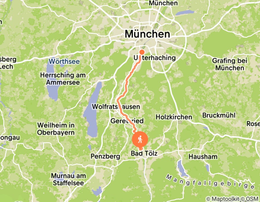 Karte der Tour