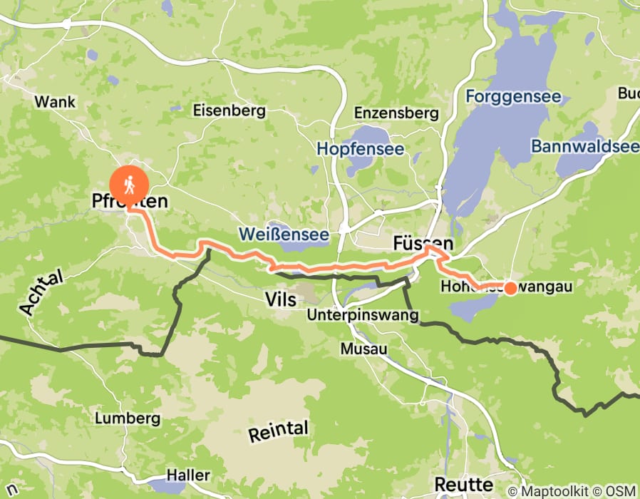Karte der Tour