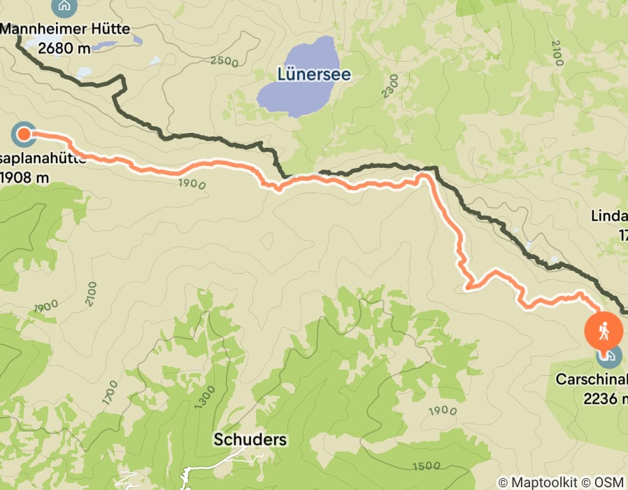 Karte der Tour
