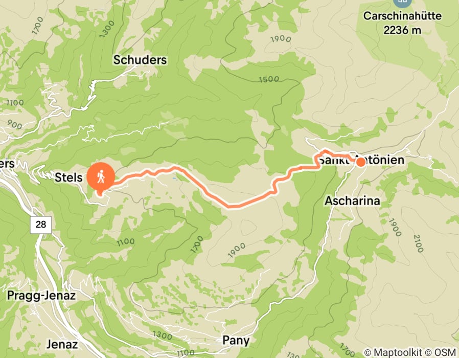 Karte der Tour