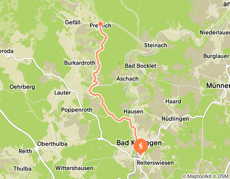 Karte der Tour