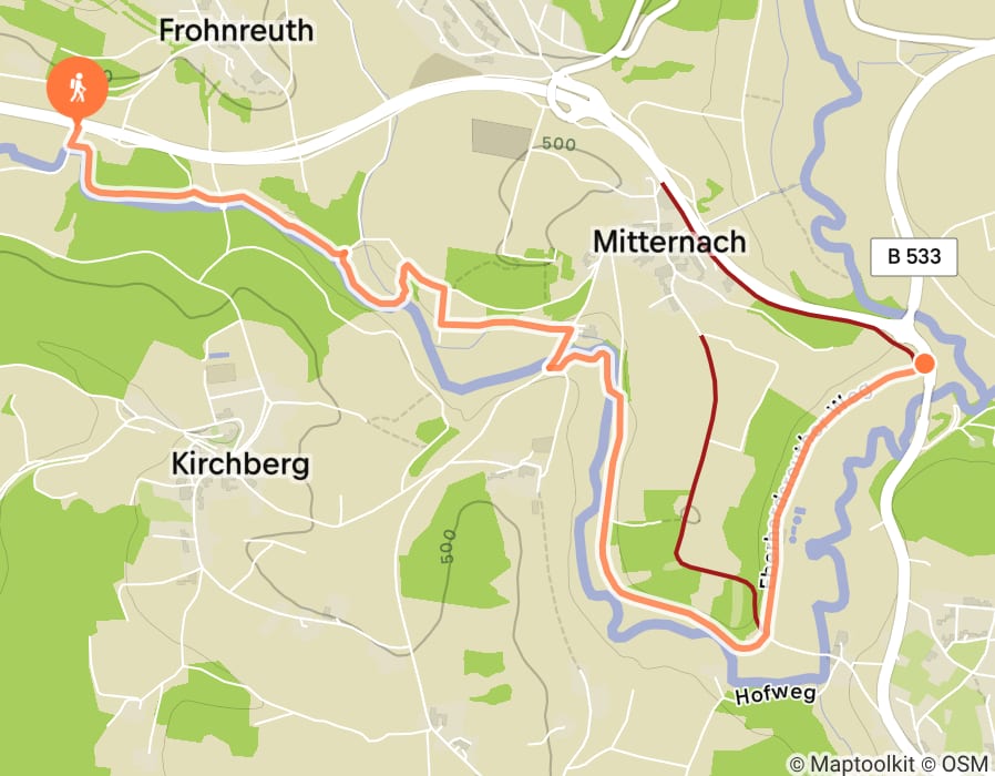 Karte der Tour