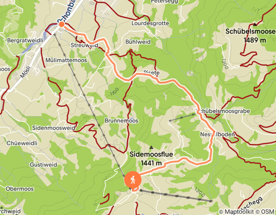 Karte der Tour