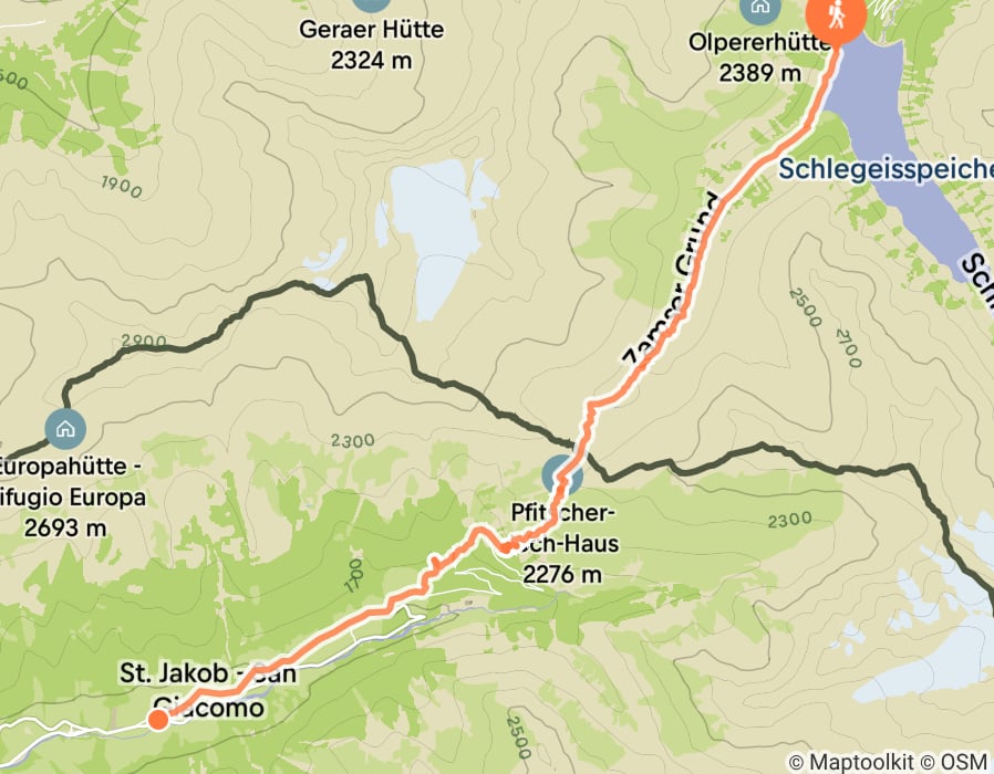 Karte der Tour