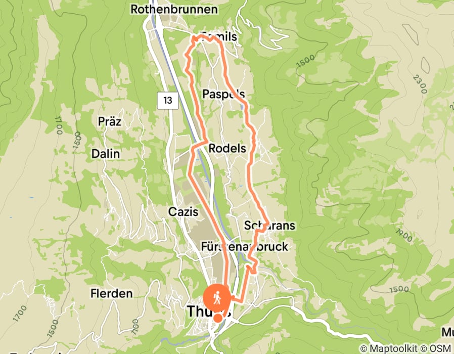 Karte der Tour