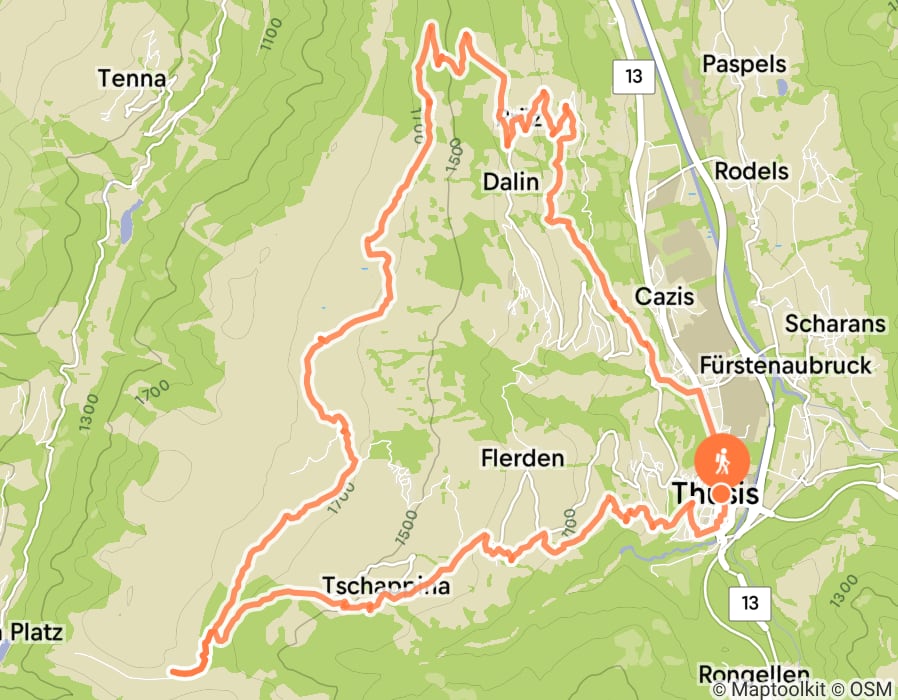 Karte der Tour