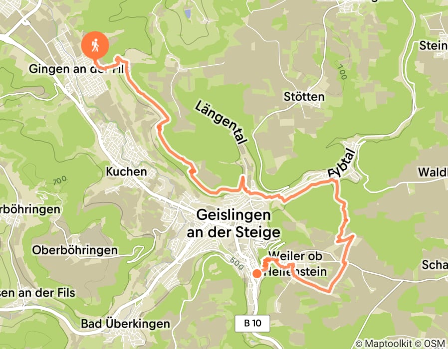 Karte der Tour