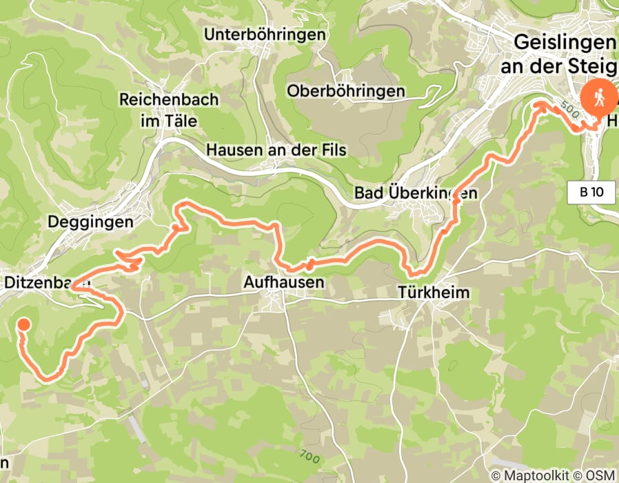 Karte der Tour