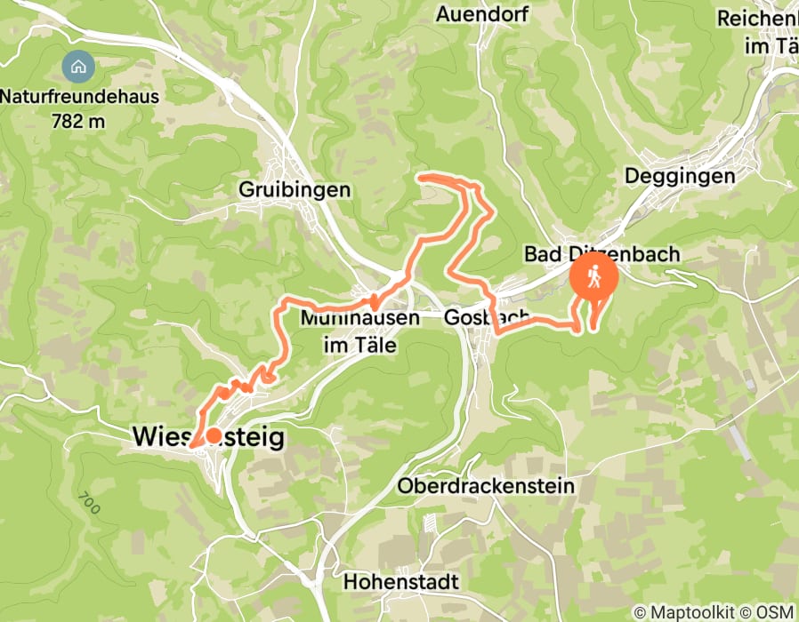 Karte der Tour