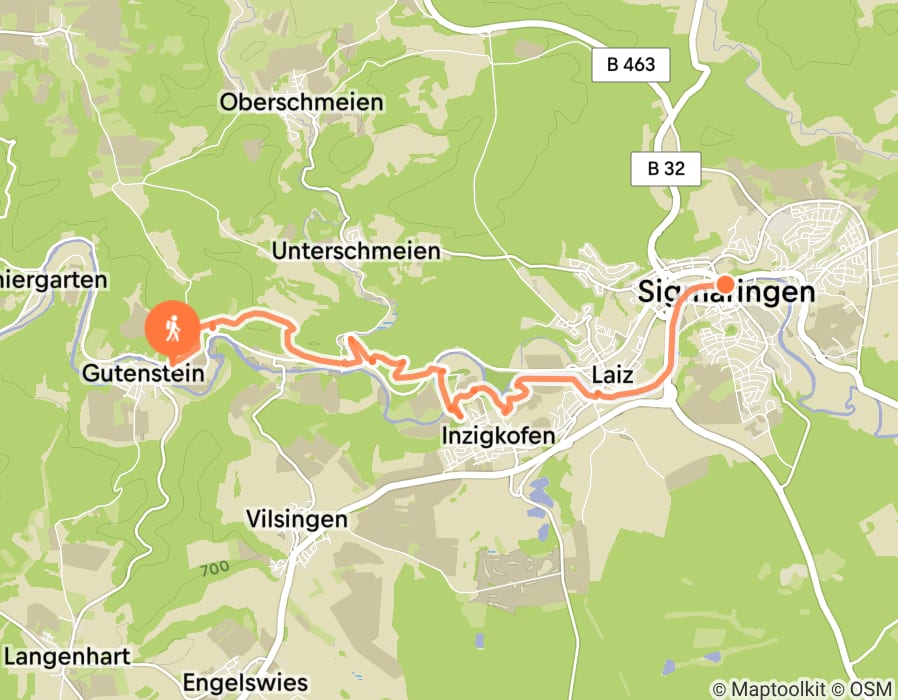 Karte der Tour