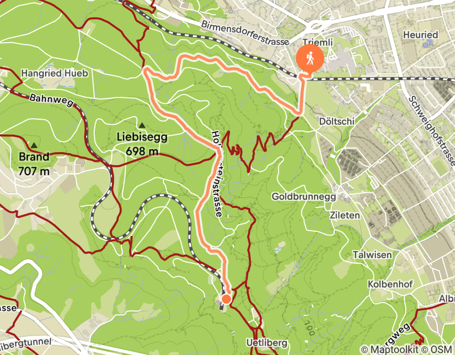 Karte der Tour