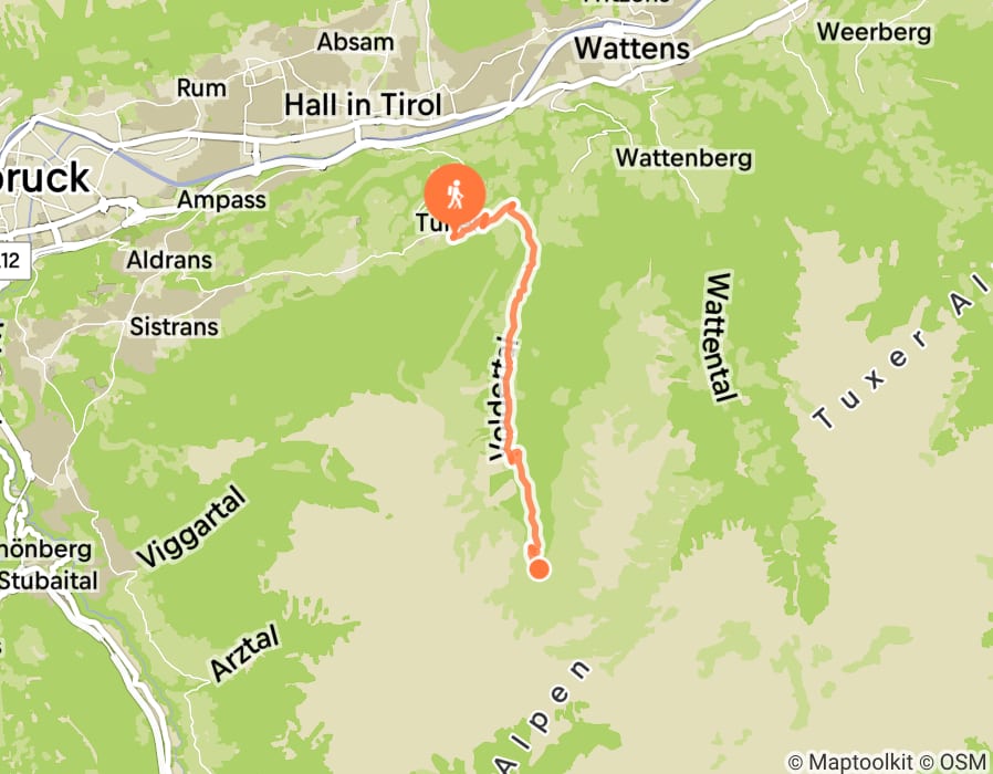 Karte der Tour