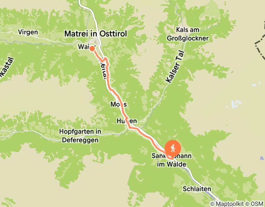 Karte der Tour
