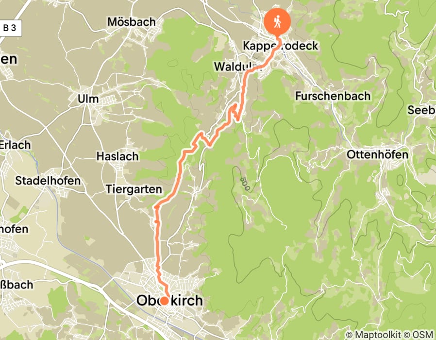 Karte der Tour