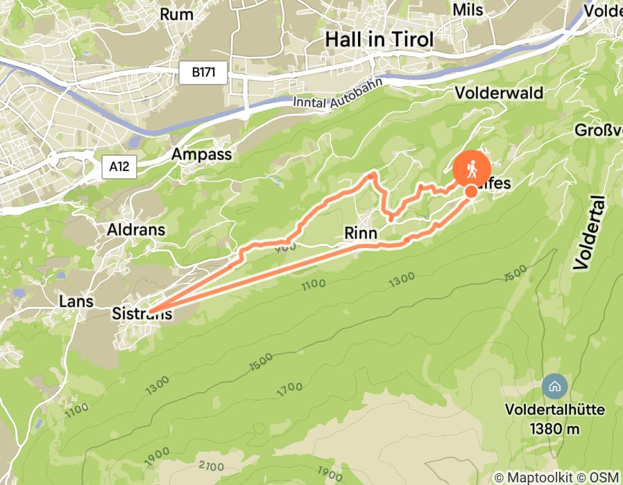Karte der Tour