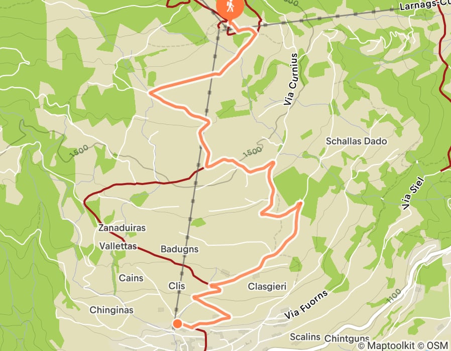 Karte der Tour