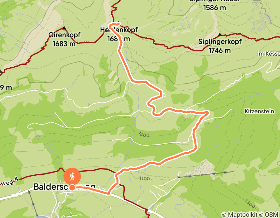 Karte der Tour