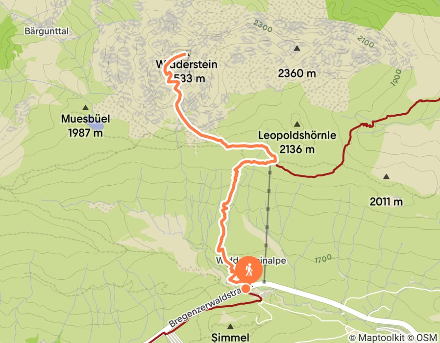 Karte der Tour
