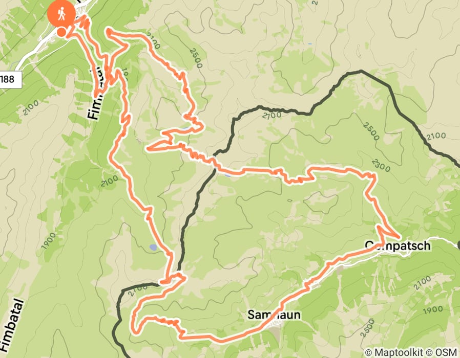 Karte der Tour