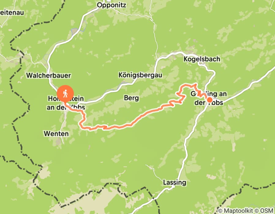 Karte der Tour