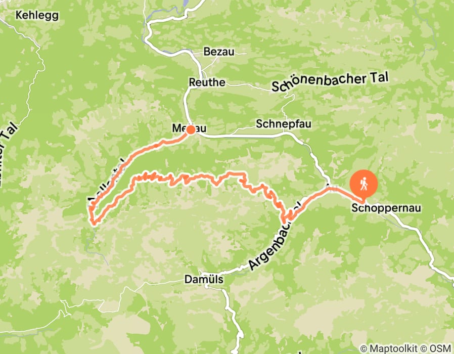 Karte der Tour
