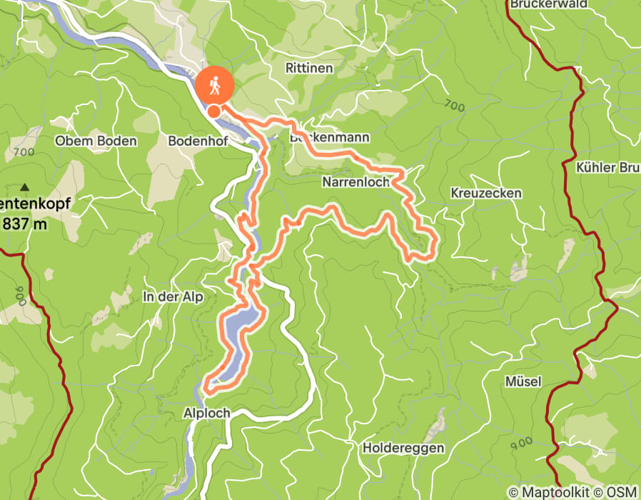 Karte der Tour
