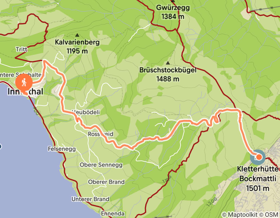 Karte der Tour