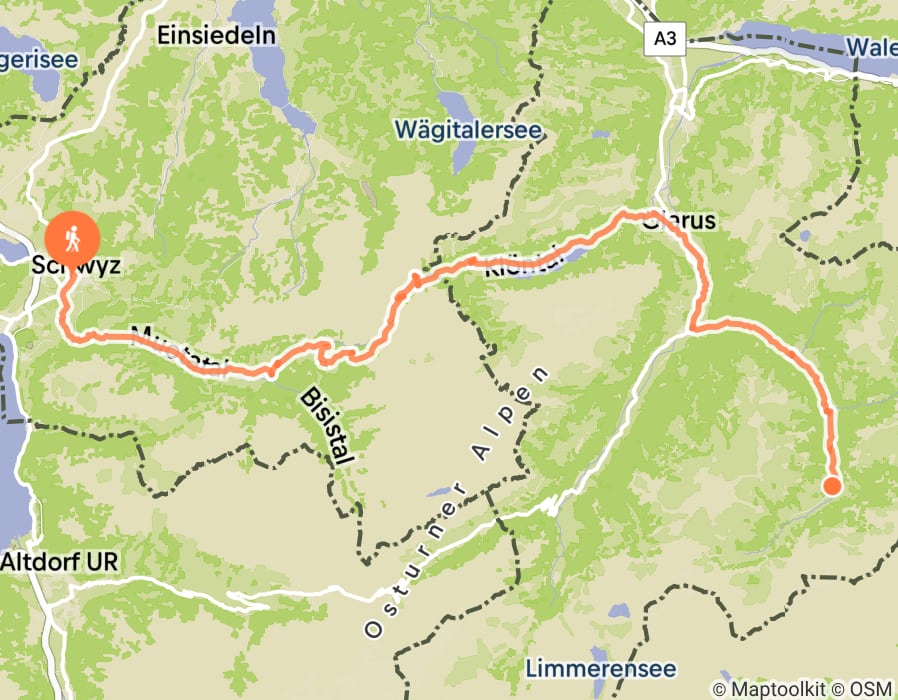 Karte der Tour