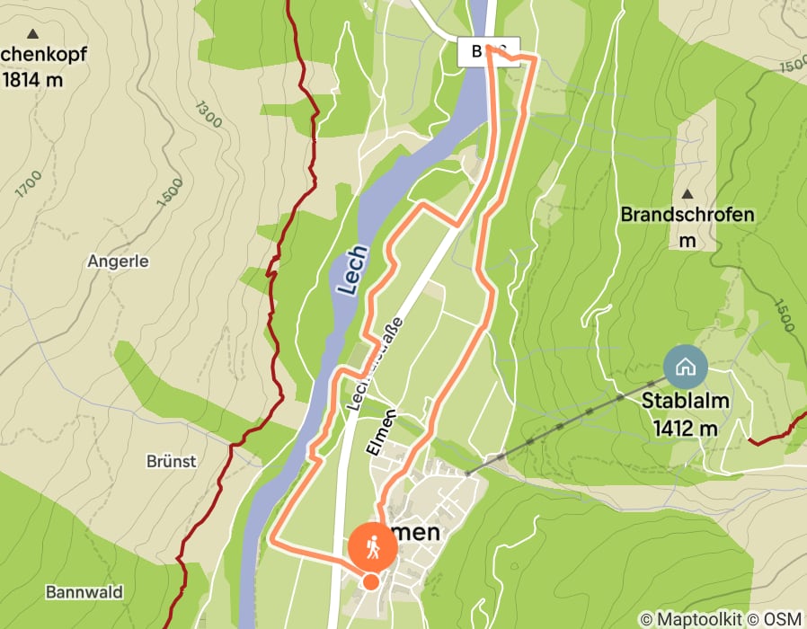 Karte der Tour