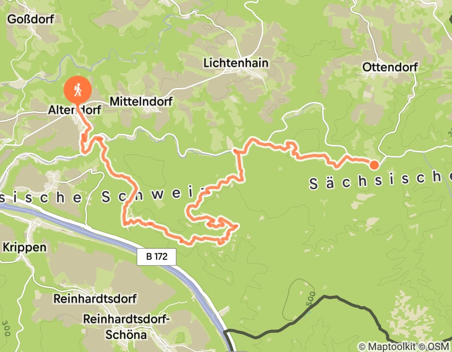 Karte der Tour