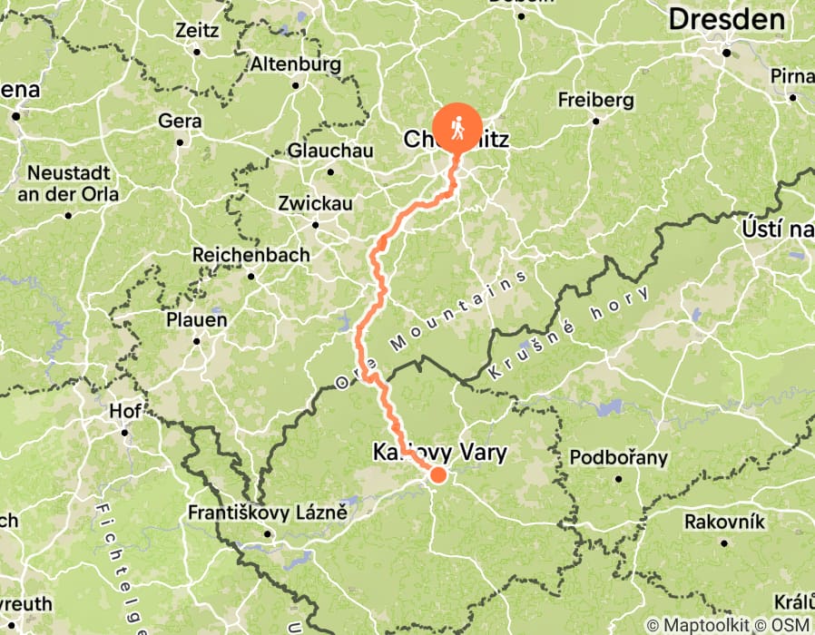 Karte der Tour