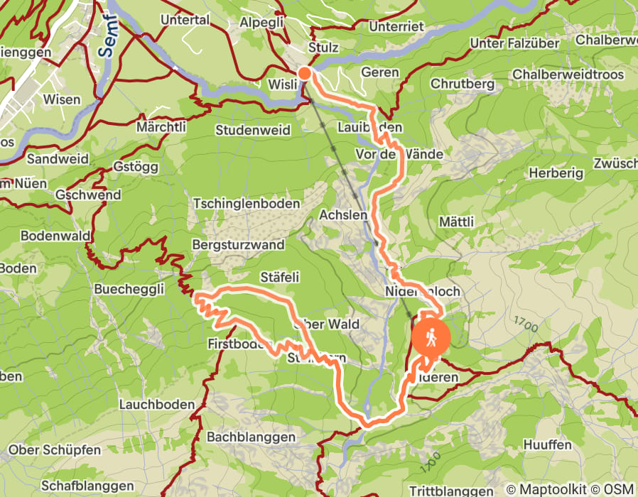Karte der Tour