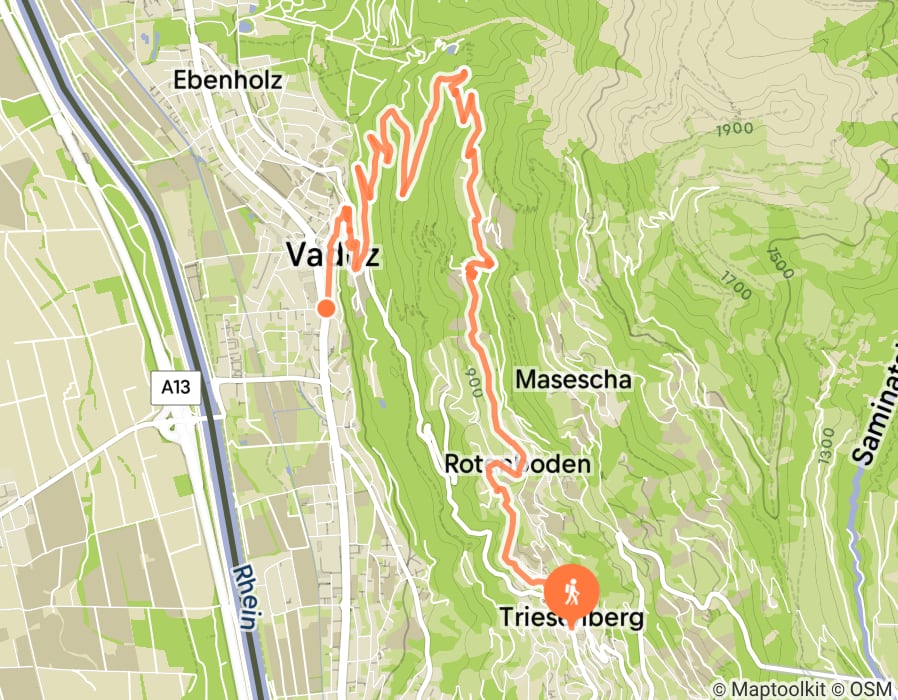 Karte der Tour