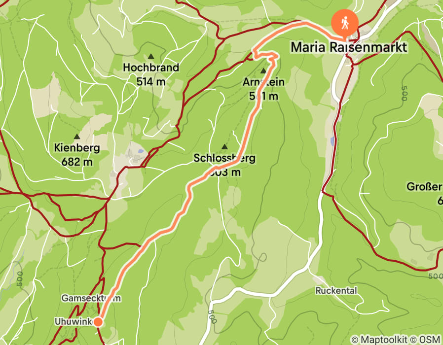 Karte der Tour